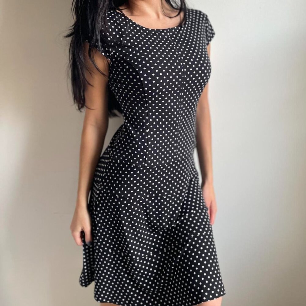 Joseph Ribkoff Polka Dot Midi Dress